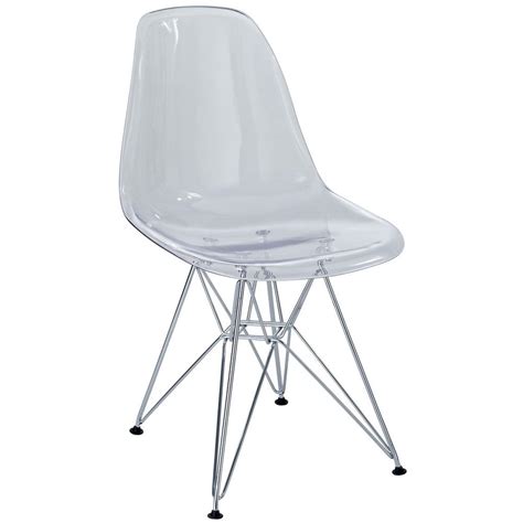 A unique dining table characterized by contemporary style and italian made look. MODWAY Paris Clear Dining Side Chair-EEI-220-CLR - The ...
