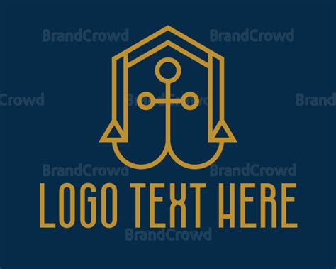 Gold Anchor House Logo Brandcrowd Logo Maker