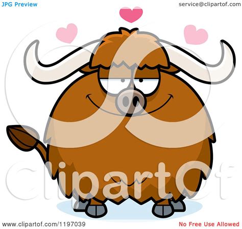 Cartoon Of A Loving Chubby Ox Royalty Free Vector Clipart By Cory