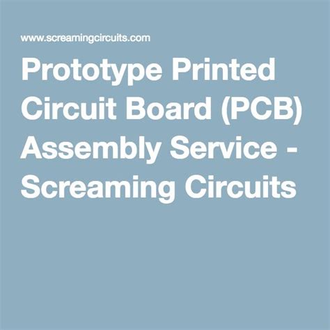 Prototype Printed Circuit Board Pcb Assembly Service Screaming