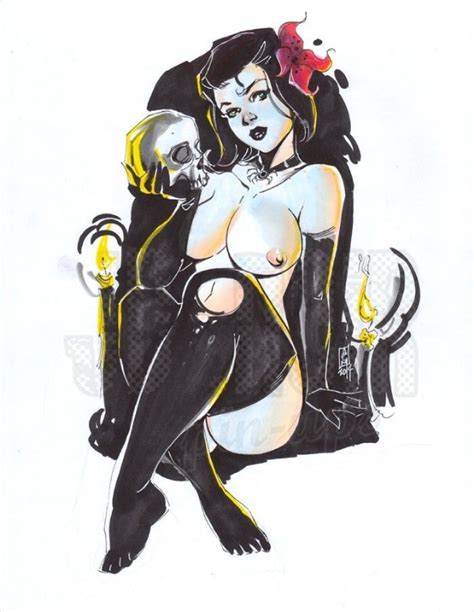 Goth Girl Nude With Skull In John Shepherd S JD Noir Nudity Comic