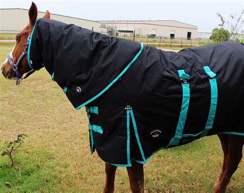 1200d Turnout Waterproof Horse Winter Blanket Heavy Neck Cover Ebay