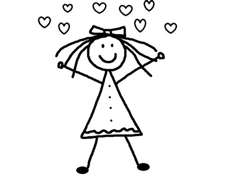 Stick Figure Girl Clip Art