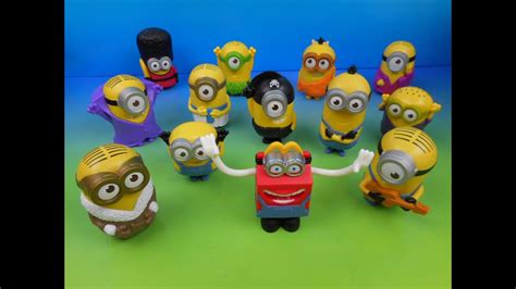 2015 Mcdonalds Minions Movie Set Of 12 Happy Meal Toy Collection Video