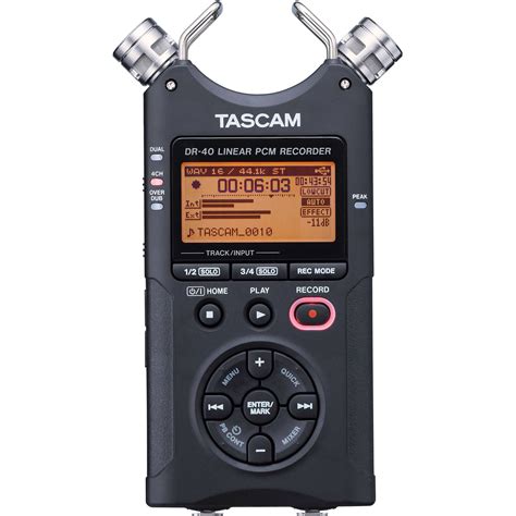 Tascam Dr 40 4 Track Handheld Digital Audio Recorder Dr 40 Bandh