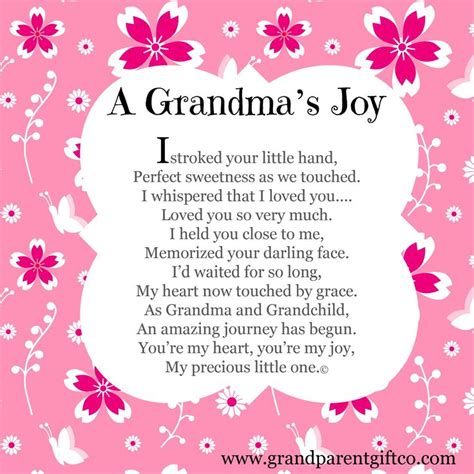 Grandmas Joy Perfectly Said Poem For Grandma Grandaughter Quotes