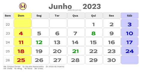 Descarga De Calendario 2023 Feriados Junho Brasil Imagesee