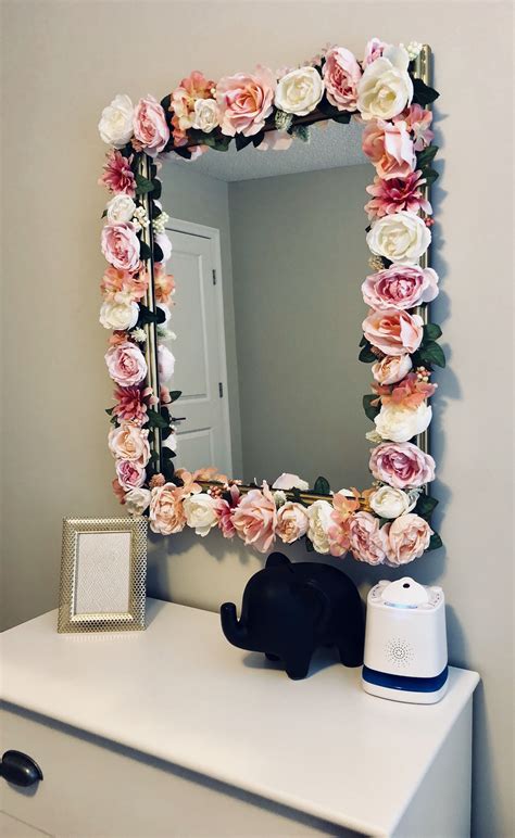 Diy Flower Mirror Floral Instagram Jayloandstitch Decoración De Unas