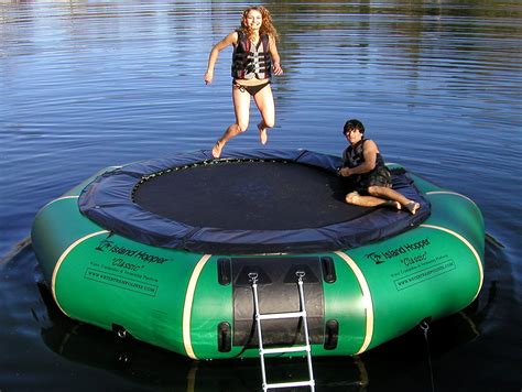 15 Foot Natural Green Water Trampoline Island Hopper