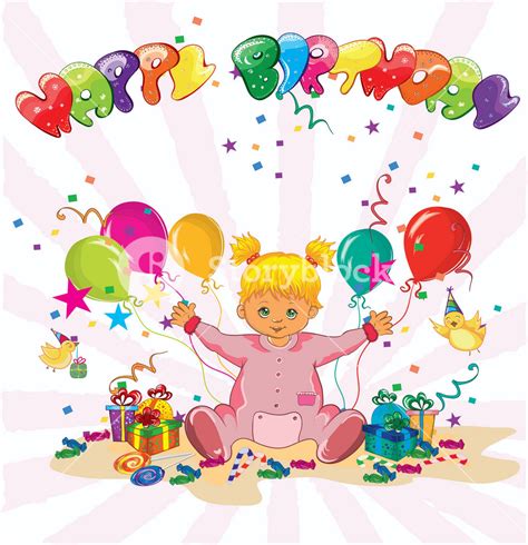 Happy Birthday Vector Illustration Royalty Free Stock Image Storyblocks