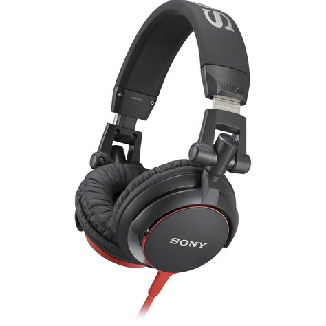 Sony Mdr V55 Dj Style Headphones Blackred Mdrv55br Bandh Photo