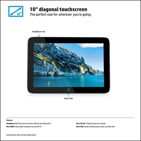 Hp Slate 10 Hd 3500us Tablet Front View