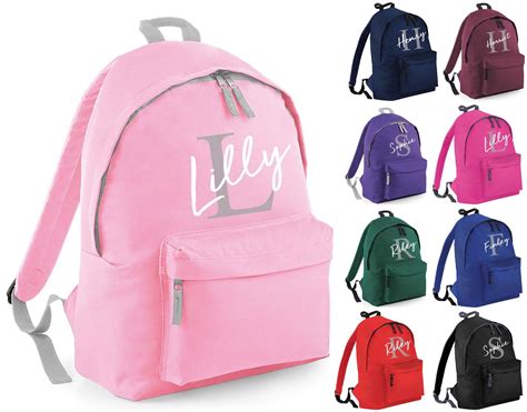 Personalised Letter Name Junior Backpack Etsy Junior Backpacks