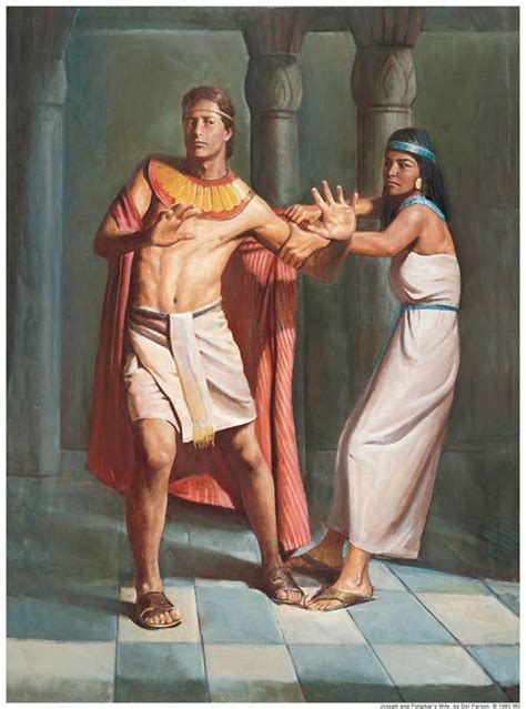 Lección 7 El Bebé Moises Joseph In Egypt Joseph And Potiphar S Wife Bible Illustrations