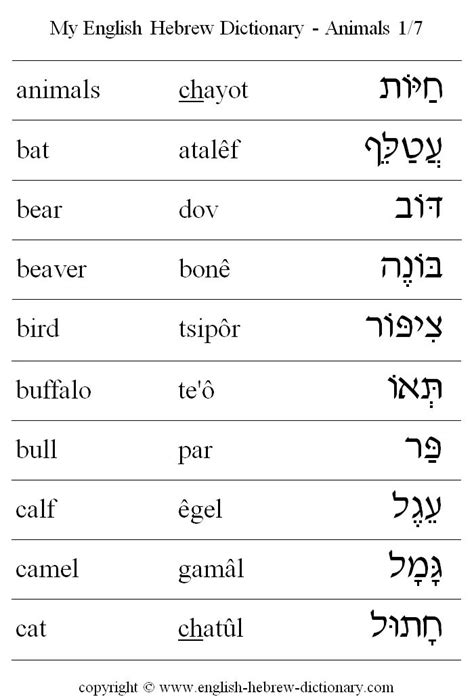 Pin On Hebrew Vocab