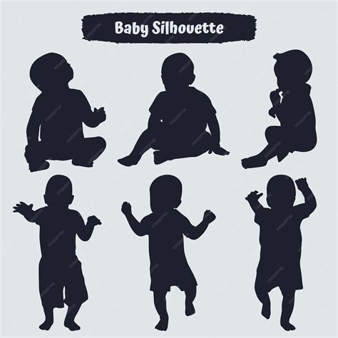 Premium Vector Kid And Baby Silhouette