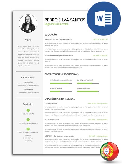 Drab Curriculum Vitae Exemplos Free Vector