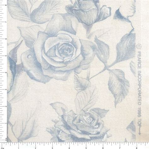 Blue Rose Fabric By The Yard Ana Candelaioull