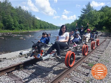 Go Rail Biking In The Adirondacks With Revolution Rail Co Pedal Along