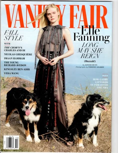 Vanity Fair Magazine October Elle Fanning Fall Style Gabby Gifford And Nral Picclick