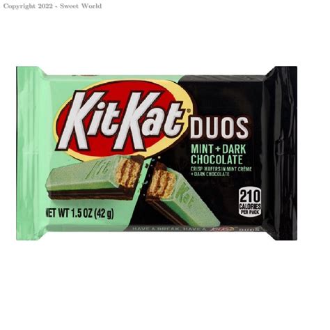 034000938032 Kit Kat Duos Mocha Creme And Chocolate Wafer Candy King Size 3 Oz Bar