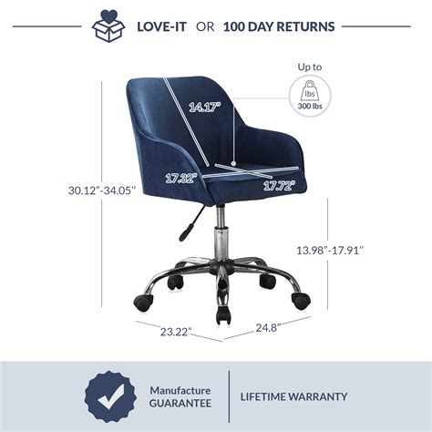 Belleze Office Chair Mid Back Desk Task Velvet Seat Backrest Support