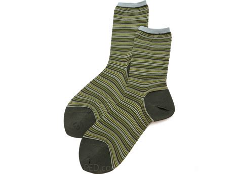Antipast Mini Stripe Socks In Khaki Ped Shoes Order Online Or 866