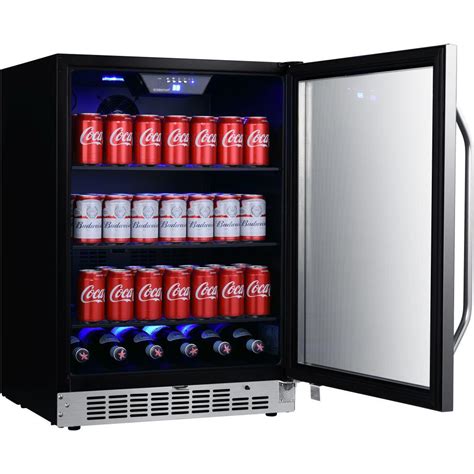 Edgestar 24 In 142 12 Oz Can Built In Beverage Cooler With Tinted