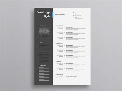 Grammar mistakes, typos or incorrect information are unacceptable in your cover letter as much as they are on your resume. Free Ultra Minimal Photo Resume CV Template With Cover ...