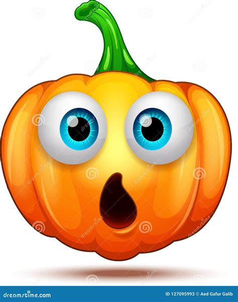 Cute Funny Crazy Pumpkin Characters Halloween Cartoon Emoticon Stock