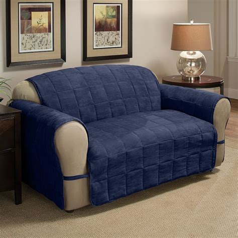 Update your living room with one of these stylish sofa slipcovers. Jeffrey Home Ultimate Quilted Faux-Suede Loveseat ...