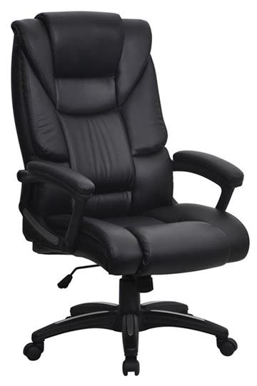 Leather office chairs look sleek and imposing, perfect for asserting your position and sitting down comfortably for hours. Black High Black Leather Executive Office Chair - Deeply ...