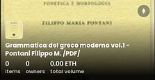Grammatica del greco moderno vol.1 - Pontani Filippo M. /PDF ...
