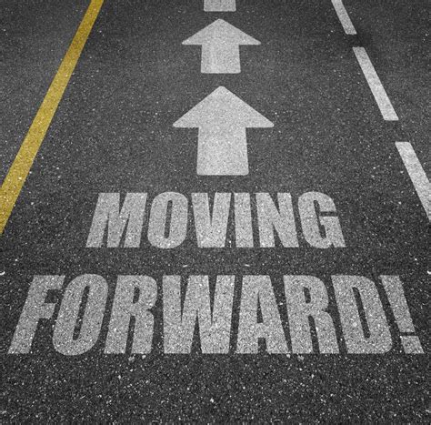 Moving Forward Road Markings With Arrow Stock Photo Image Of