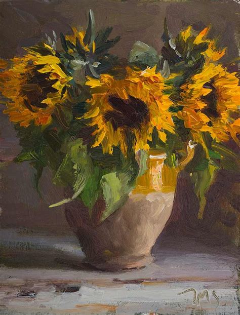Beautiful Sunflower Art Sunflower Painting Oil Painting Flowers