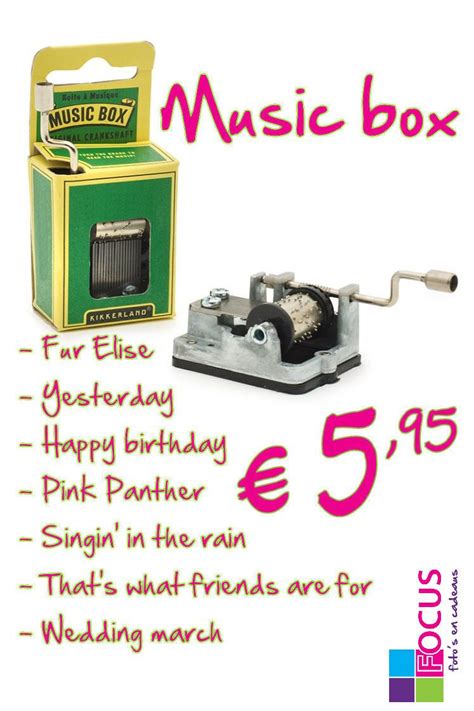Muziek Doosje Kikkerland Pink Panthers Music Box Focus Happy