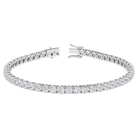 Tennis Bracelet 18k Gold With 3 Ct Tw Lab Grown Diamond And Four