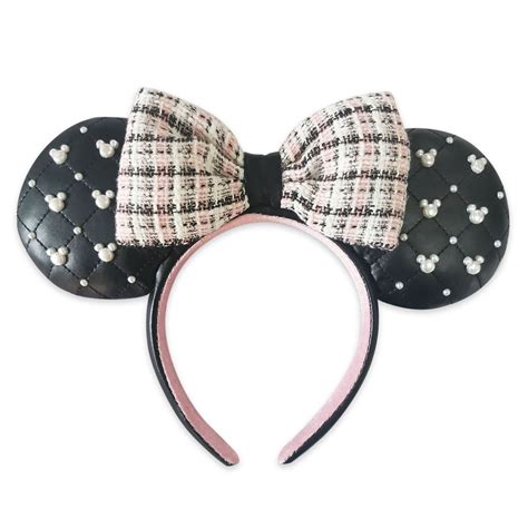Minnie Mouse Ear Headband With Bow Tweed Pearl ShopDisney