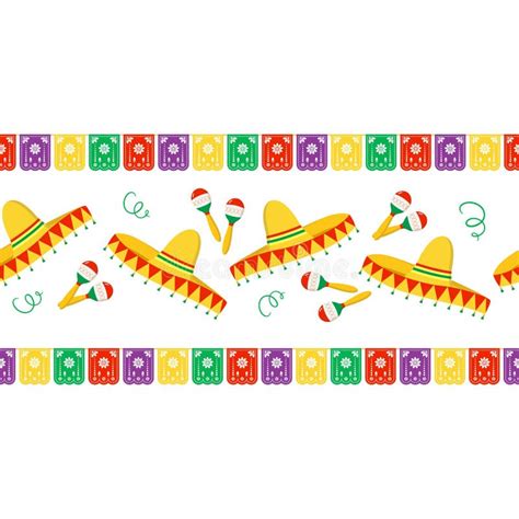 Mexican Sombrero Border Stock Illustrations 720 Mexican Sombrero