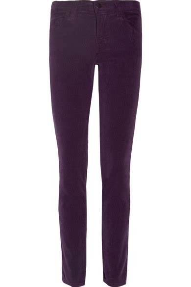 J Brand Mid Rise Corduroy Skinny Jeans Net A Porter Com