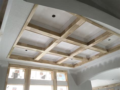 The job will include roughly 500 ln ft of coffering. Coffered Ceiling And Cathedral With Lap And Beams ...
