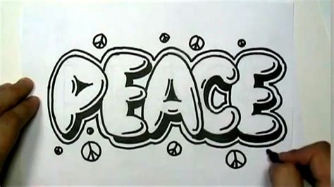 How To Draw Peace In Graffiti Letters Write Peace In Bubble Letters
