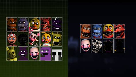 Fnaf 3 Minigame Characters Fredbear And Friends Roster Edit