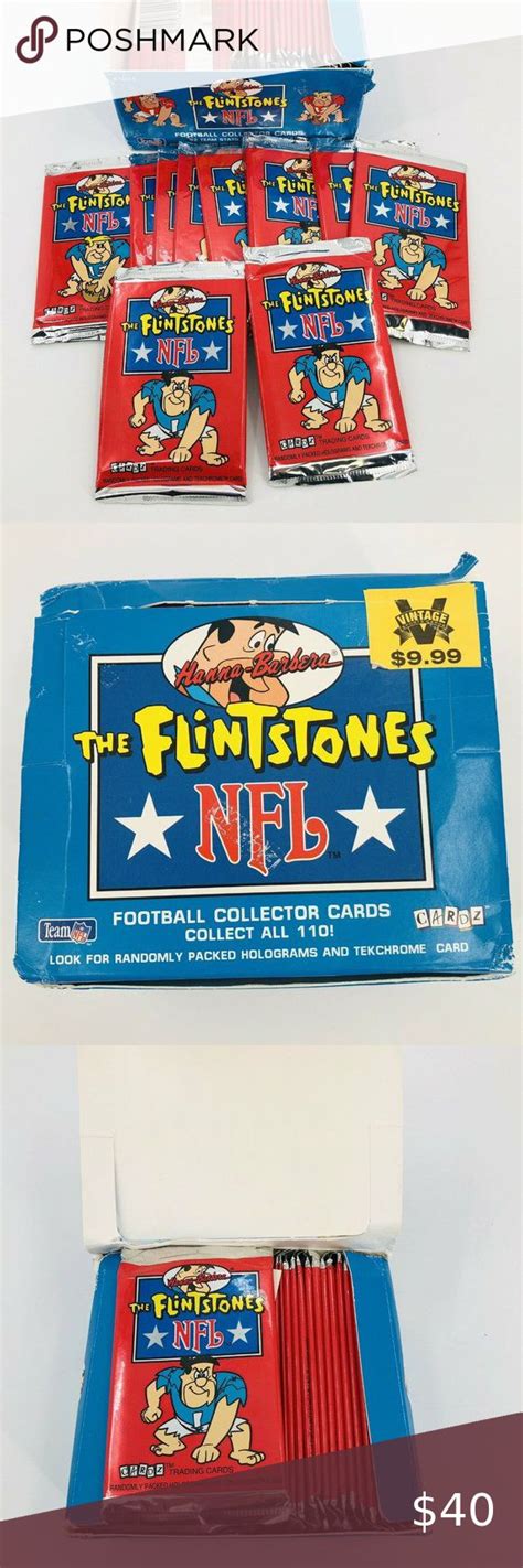 1993 Cardz The Flintstones Nfl Trading Cards Box 36 Packs Read