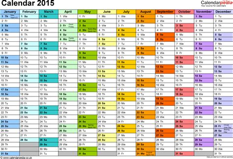 Excel Calendar 2015 Uk 16 Printable Templates Xlsx Free
