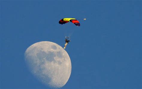 Parachuter Landing On The Moon Optical Illusion