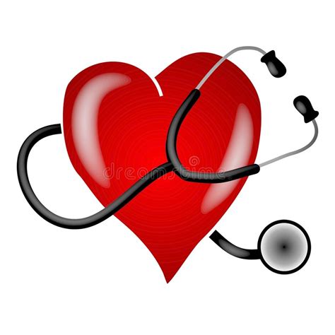Stethoscope Heart Clip Art Stock Illustration