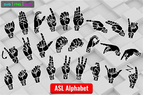 Asl American Sign Language Alphabet Graphic By Able Lingo · Creative