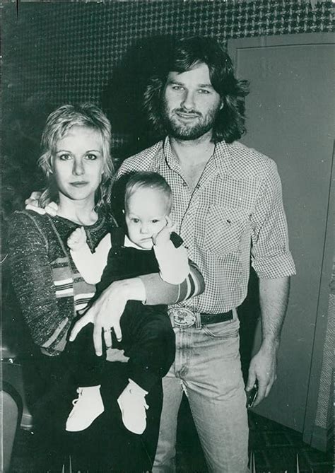 Vintage Photo Of Actor Kurt Russell With Wife Season Hubley With Their Son Boston At The New