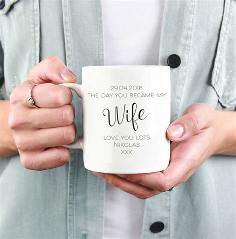 The Day You Became My Wife Personalised Mug By Chips Sprinkles Notonthehighstreet Com